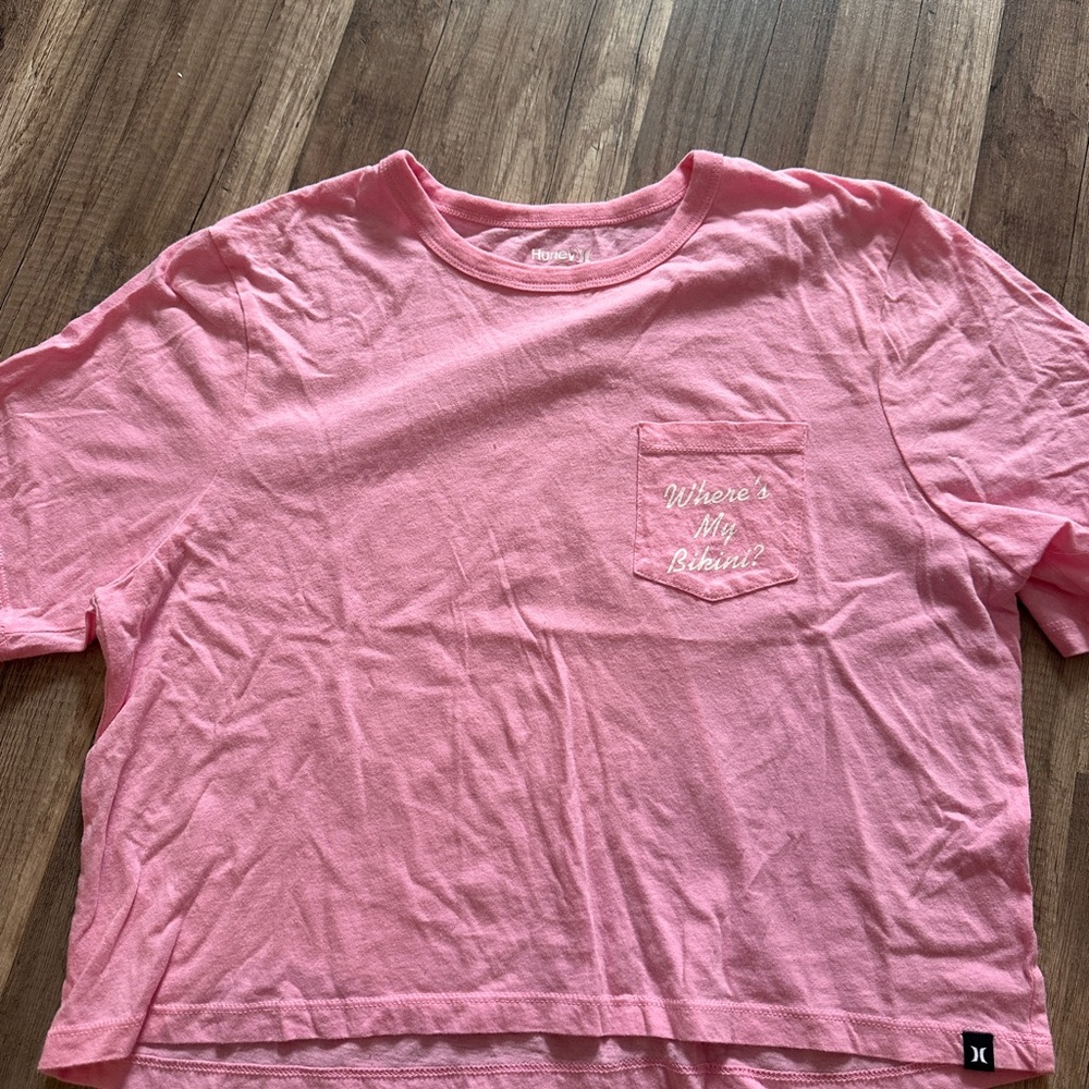 Hurley Pink Short Sleeve Tee Relaxed Fit